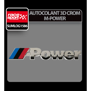 Autocolant 3D crom M-Power