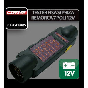 Tester fisa si priza remorca cu 7 poli 12V Carpoint
