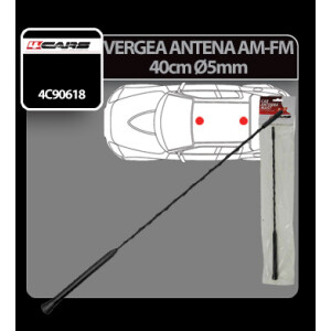 Vergea antena (AM/FM) 4Cars - 40cm - Ø 5mm