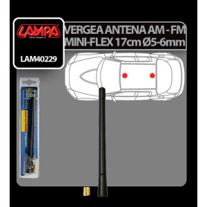 Vergea antena Mini-Flex (AM/FM) Lampa - 17cm - Ø 5-6mm