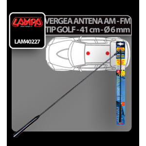 Vergea antena tip Golf (AM/FM) Lampa - 41cm - Ø 6mm