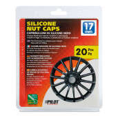 Ornamente prezoane silicon 20buc - Hex 17mm - Negru