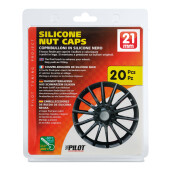 Ornamente prezoane silicon 20buc - Hex 21mm - Negru