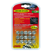 Autocolant 3D crom Decor Studs 15buc - Ø14mm