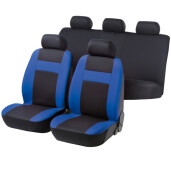 Huse scaun Car Comfort 12buc - Negru/Albastru