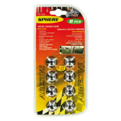 Autocolant 3D crom sfere, set 8buc - Ø23mm