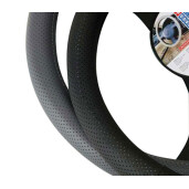 Husa volan Luxe - M - Ø 37/39cm - Negru