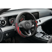 Husa volan imitatie piele Suzuka - M - Ø 37/39cm - Negru/Rosu