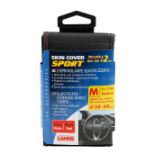 Husa volan elasticizata Skin Cover - M - Ø 38/40cm - Negru/Rosu