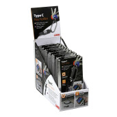 Breloc chei cu cablu 10cm - USB la USB tip C