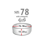 Husa roata rezerva externa 4x4 Off Road - Ø64x20cm - Marimea 78
