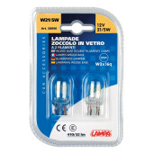 Bec 12V W21/5W - 21/5W pozitie si frana soclu sticla W3x16q 2buc Lampa