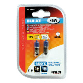 Bec halogen Blu-Xe 12V 6W BAX9s asim 2buc - Albastru