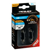 Bec Hyper-Led9 - 3SMD 24/28V sofit 10x39mm soclu SV8,5-8 2buc - Alb