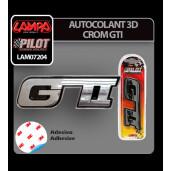 Autocolant 3D crom GTI