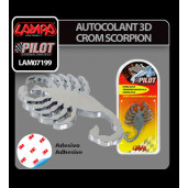Autocolant 3D crom Scorpion
