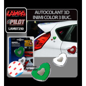 Autocolant 3D Inimi color set 3buc
