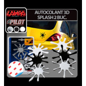 Autocolant 3D Splash set 2buc - Alb