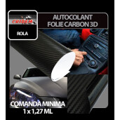 Autocolant folie fibra de carbon 3D - Carbon/Negru