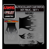 Autocolant Car Tatoo Kit 7buc Set 1 - Negru