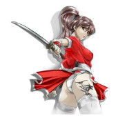 Autocolant Warrior lady1 1buc 48x50cm