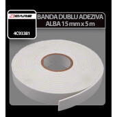 Banda dublu adeziva alba 4Cars - 15mmx5m