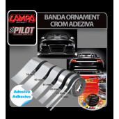 Banda ornament crom adeziva Maniac - 10m x 10mm