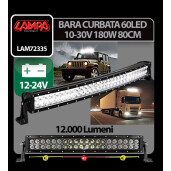 Bara curbata 60LED 10-30V 180W 12000lm - 80cm