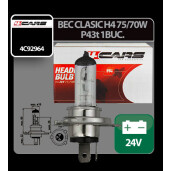 Bec halogen 24V - H4 - 75/70W - P43t 1buc 4Cars 