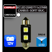 Bec Led - 2SMD 12V sofit T11x37mm soclu SV8,5-8 Canbus 1buc Carpoint - Alb