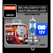 Bec Osram H7 55W PX26d 12V Night Breaker Laser 2buc
