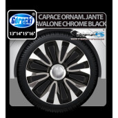 Capace roti auto Avalone chrome black 4buc - 13''