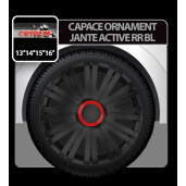Capace roti auto Active RR 4buc - Negru/Rosu - 14''