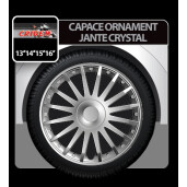 Capace roti auto Crystal 4buc - Argintiu - 16''
