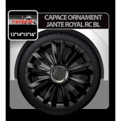 Capace roti auto Royal RC BL 4buc - Negru - 15''
