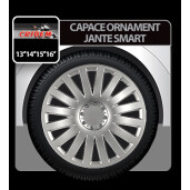 Capace roti auto Smart 4buc - Argintiu - 15''
