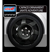 Capace roti auto Adventure 4buc - Negru - 13''