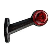 Lampa gabarit camion cu brat scurt 60° cu LED 12/24V Set 2buc Stg/Dr - Alb/Rosu