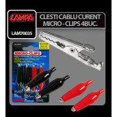 Cleme de precizie pentru tester acumulator Micro-Clips 4buc 4,5cm
