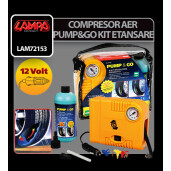 Compresor aer Pump&Go 12V si kit etansare pneuri