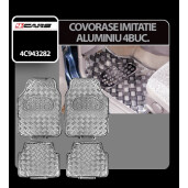 Covorase imitatie aluminiu 4buc - Crom