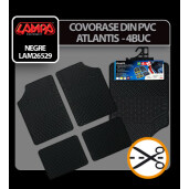 Covorase pvc universale Atlantis 4buc - Negru