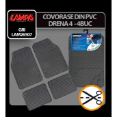 Covorase pvc universale Drena 4 gri 4buc