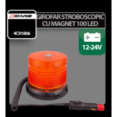 Girofar stroboscopic galben cu magnet, 100 Led 12/24V
