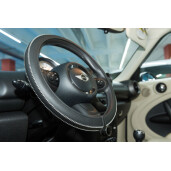 Husa volan Artisan - M - Ø 37/39cm - Negru/Alb