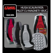 Husa scaun fata Pilot cu magneti 1buc - Negru/Gri