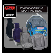 Husa scaun Sporting cu suport lombar 1buc - Negru