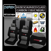 Huse scaun Eco Class Carbon set 11buc - Negru