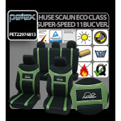 Huse scaun Eco Class Super-Speed set 11buc - Verde