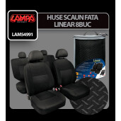 Huse scaun Linear set 8buc jacquard high-quality - Negru